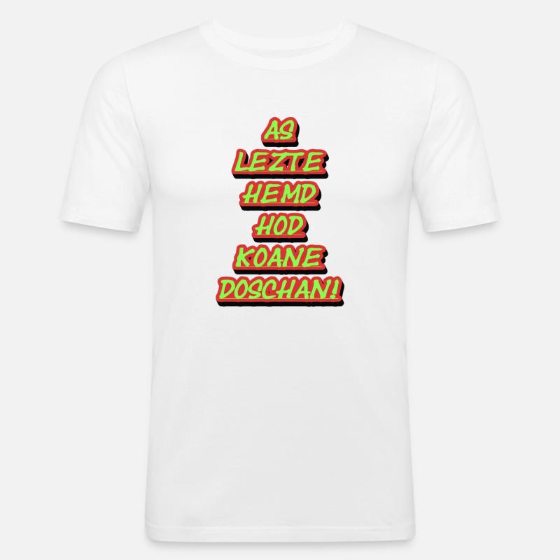 Neon Graffiti Stacking Texts - Men's Slim Fit T-Shirt - white