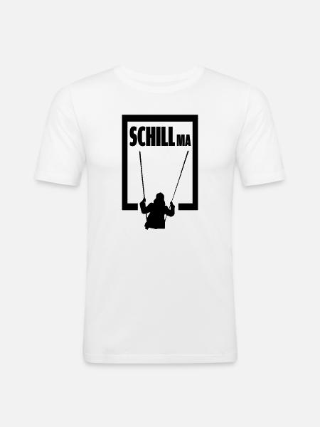 SchillMa - Men's Slim Fit T-Shirt - white