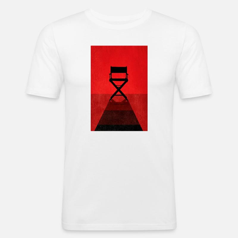 Red Spotlight Direktor Vorsitzender - Männer Slim Fit T-Shirt - Weiß