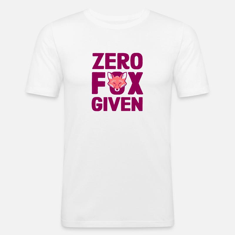 Zero Fox Given - Männer Slim Fit T-Shirt - Weiß
