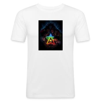 Die gute Nachricht - Männer Slim Fit T-Shirt - Weiß - Vorne - Nik (191cm)