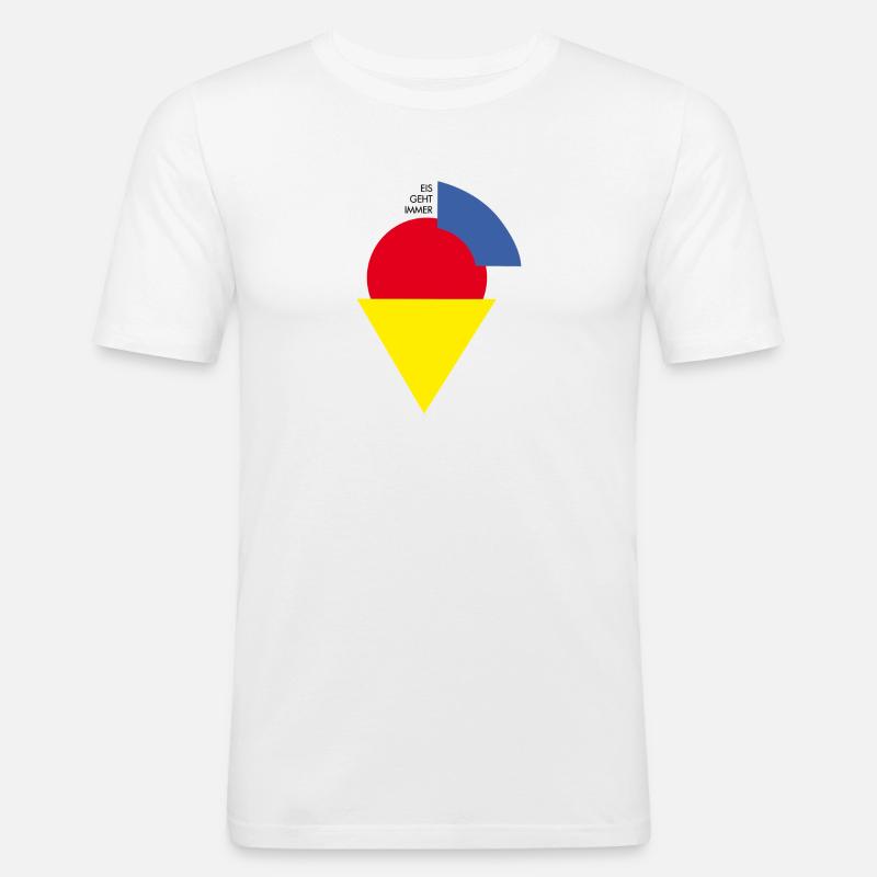 Eis geht immer - Männer Slim Fit T-Shirt - Weiß