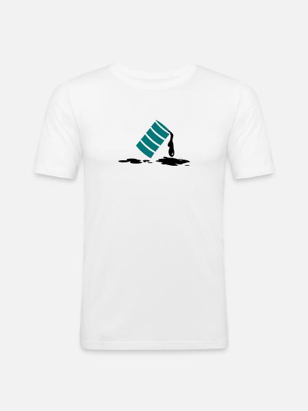 Ölpest / oil spill (2c) - Men's Slim Fit T-Shirt - white
