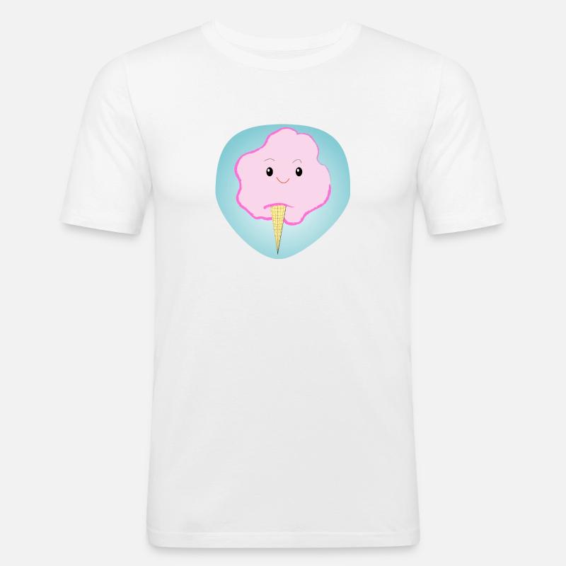 Fröhliche Zuckerwatte - Geschenk - Geschenkidee - Männer Slim Fit T-Shirt - Weiß