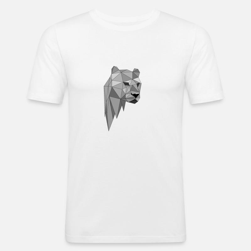 Panther Leopard Geschenk Geschenkidee - Männer Slim Fit T-Shirt - Weiß