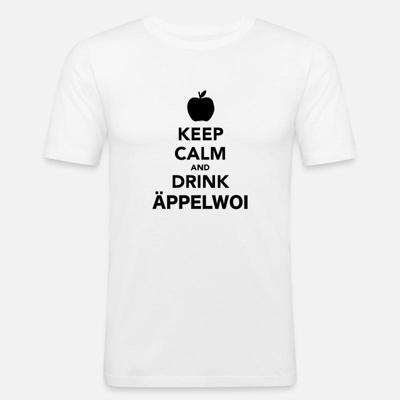 Äppelwoi - Männer Slim Fit T-Shirt - Weiß
