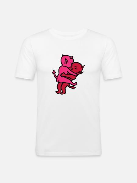 devil-sex ... of wicki_de - Men's Slim Fit T-Shirt - white