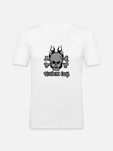 Skater Boy - Men's Slim Fit T-Shirt - white