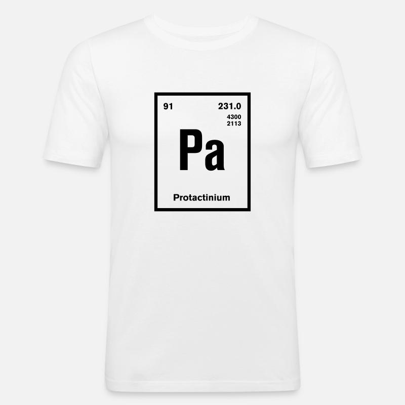 Protactinium Element im Periodensystem - Männer Slim Fit T-Shirt - Weiß