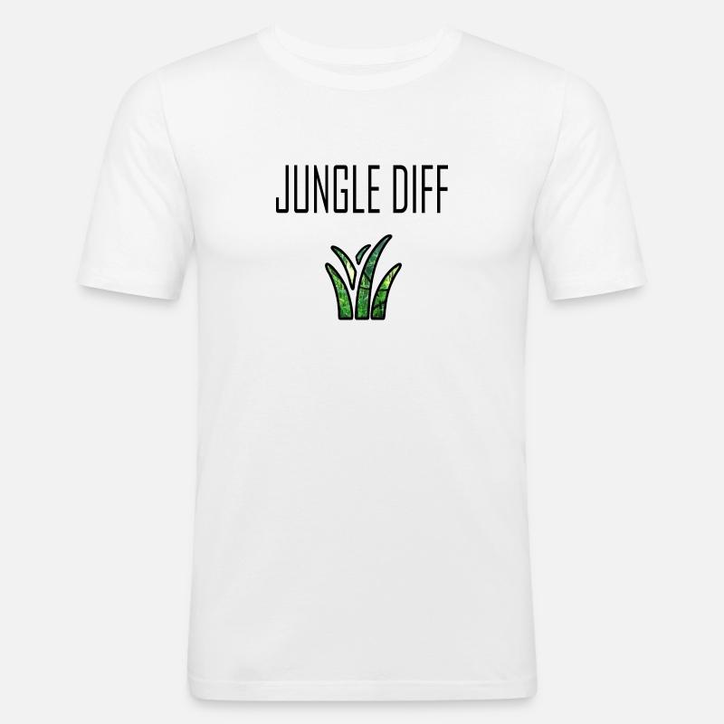 Jungle Diff - Men's Slim Fit T-Shirt - white