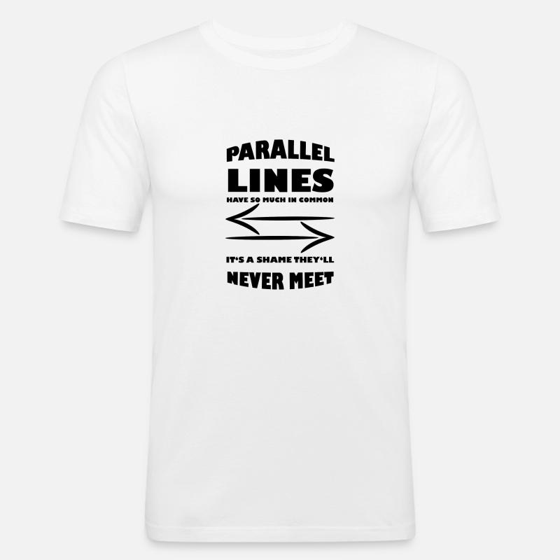 Mathematisch Mathe Mathelehrer Mathematiker - Männer Slim Fit T-Shirt - Weiß