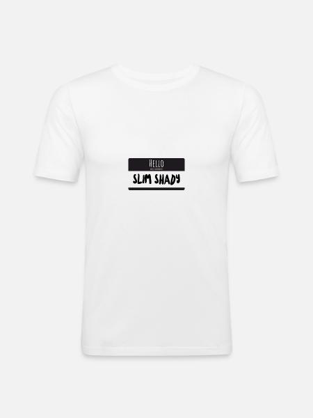 My name is Slim Shady - Men's Slim Fit T-Shirt - white