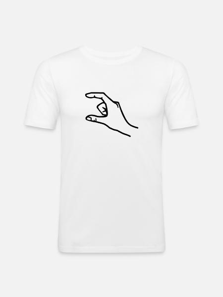 Main - T-shirt près du corps Homme - blanc