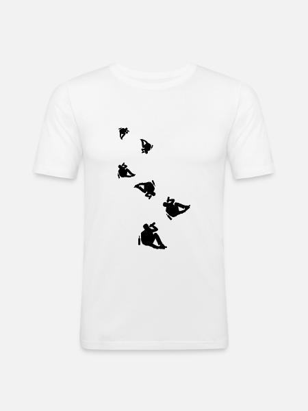 Drinking alcohol man - Men's Slim Fit T-Shirt - white