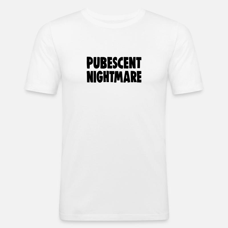 PUBESCENT NIGHTMARE - Männer Slim Fit T-Shirt - Weiß