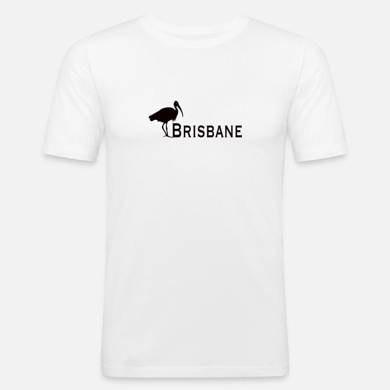 Bin Chicken Brisbane - Männer Slim Fit T-Shirt - Weiß