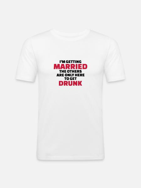 I’m getting married - Men's Slim Fit T-Shirt - white