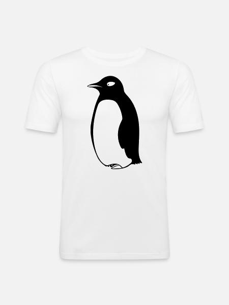 Pingouin - T-shirt près du corps Homme - blanc