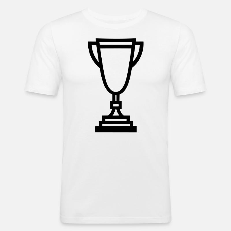 Trophäe - Männer Slim Fit T-Shirt - Weiß