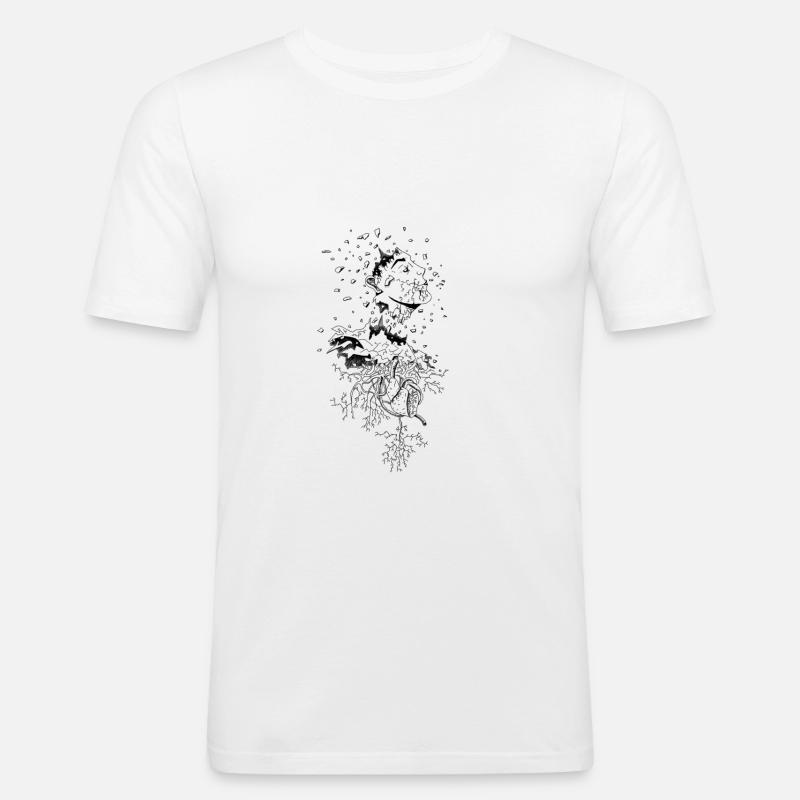 Staub zu Staub - Männer Slim Fit T-Shirt - Weiß