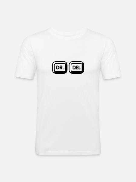 Doktor delete | 1c - Männer Slim Fit T-Shirt - Weiß