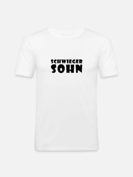 Schwiegersohn - Männer Slim Fit T-Shirt - Weiß