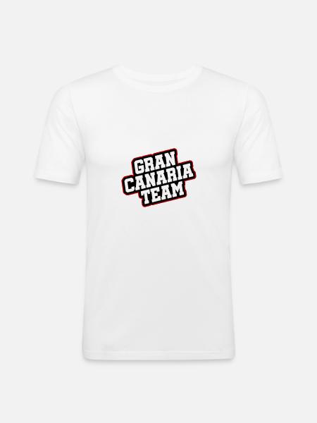 Gran Canaria Team - Männer Slim Fit T-Shirt - Weiß