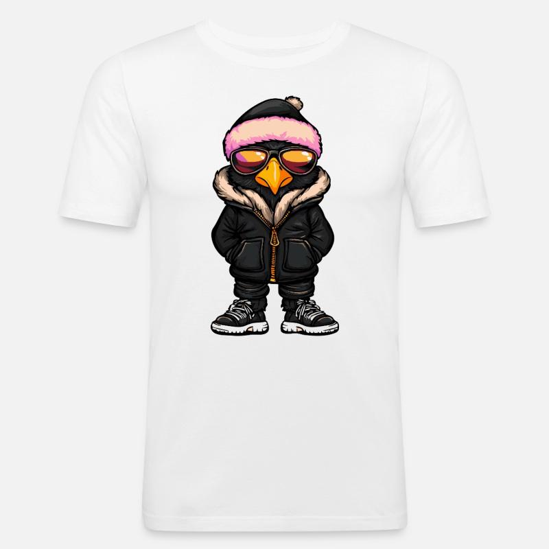 Harpyie Vogel Cool Comic - Männer Slim Fit T-Shirt - Weiß