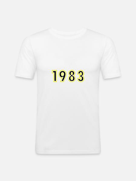 1983 Year Birthday - Men's Slim Fit T-Shirt - white