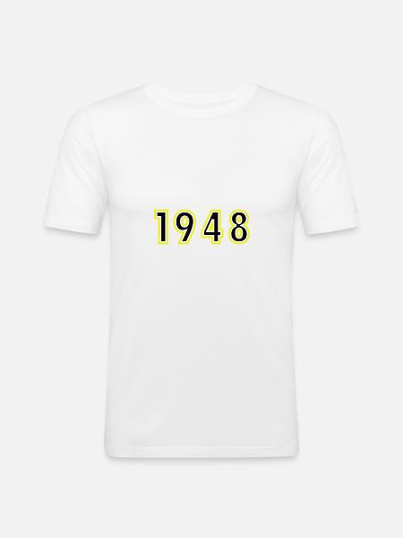 1948 Year Birthday - Men's Slim Fit T-Shirt - white