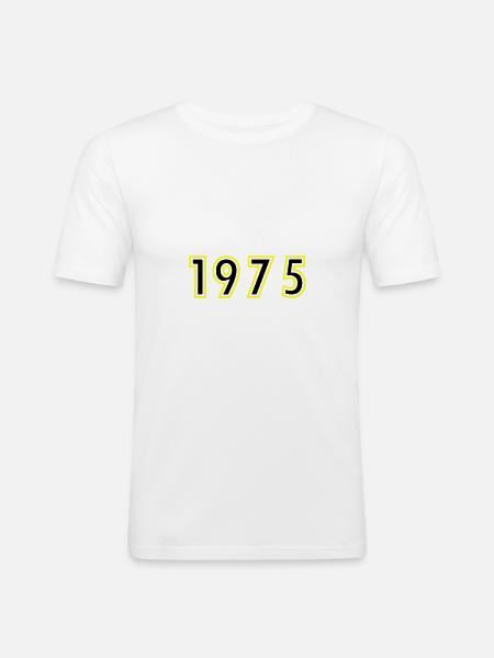 1975 Year Birthday - Men's Slim Fit T-Shirt - white