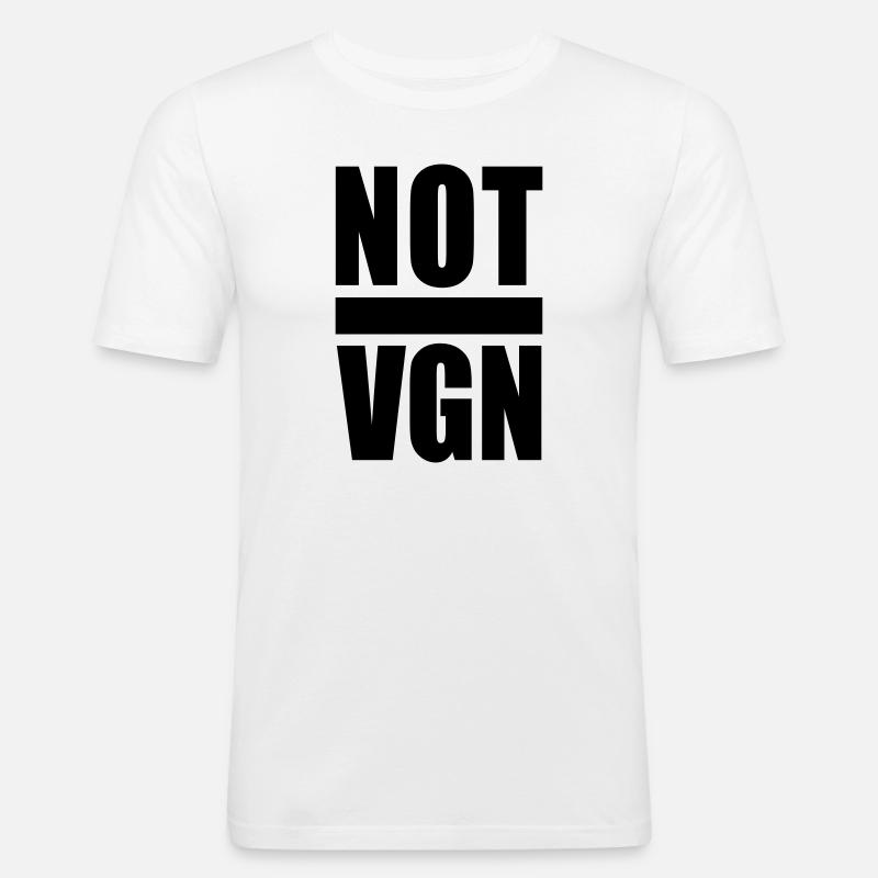 not vgn black - Männer Slim Fit T-Shirt - Weiß