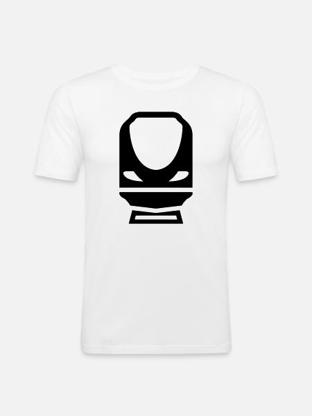 Railway Railwayman Cheminot Train Eisenbahn - Men's Slim Fit T-Shirt - white