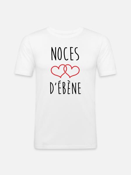Ebony Wedding 78 Years of Marriage - Men's Slim Fit T-Shirt - white