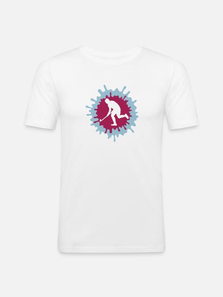 3D hockey - Men's Slim Fit T-Shirt - white