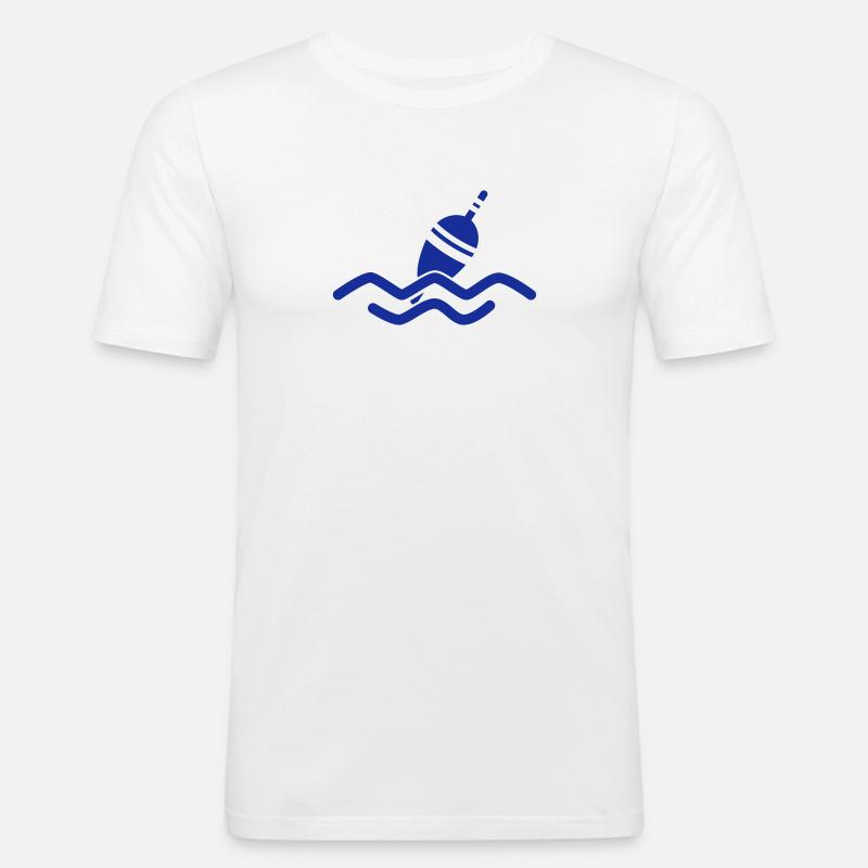 Bait Hook - Männer Slim Fit T-Shirt - Weiß