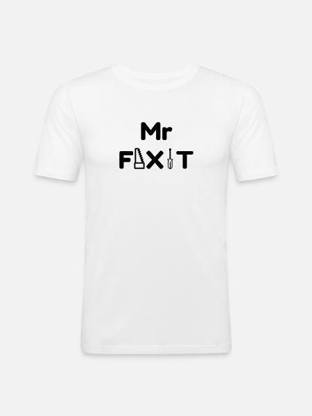 reparasjon / verktøy / altmuligmann / DIY - Slim Fit T-skjorte for menn - hvit