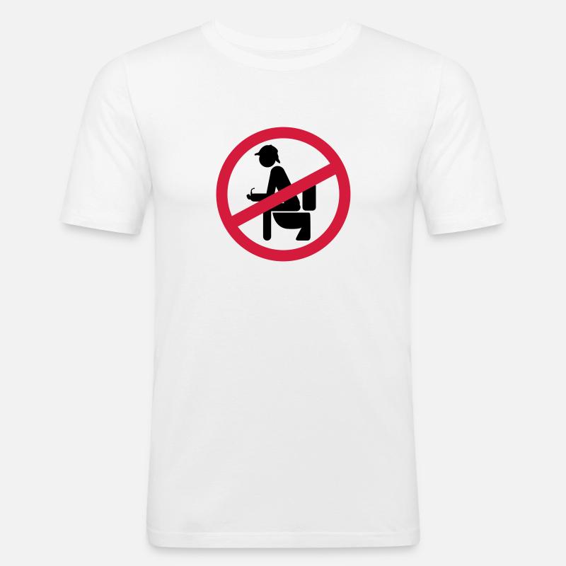 no shit sherlock - Männer Slim Fit T-Shirt - Weiß
