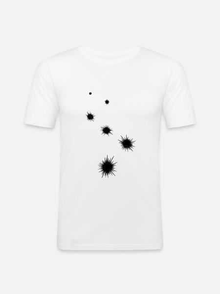 Seeigelicon symbol - Männer Slim Fit T-Shirt - Weiß