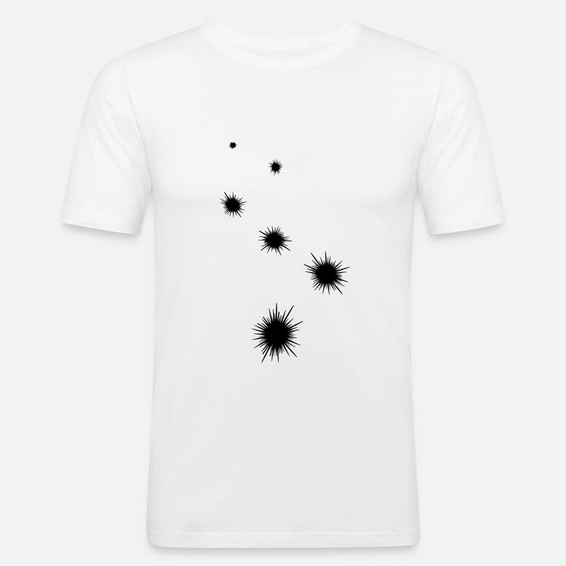 Seeigelicon symbol - Männer Slim Fit T-Shirt - Weiß