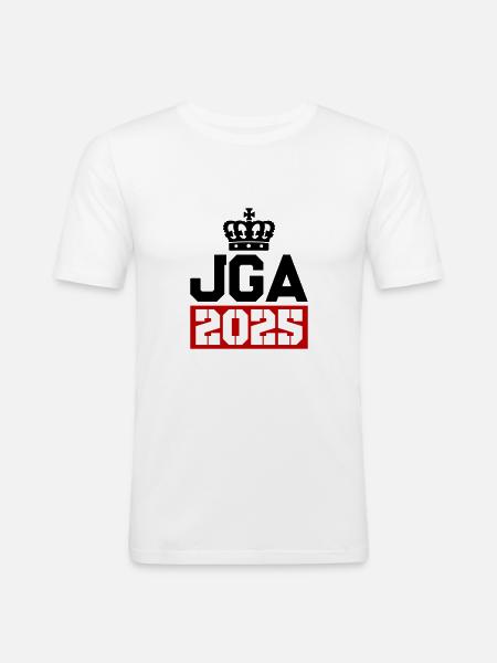 Jga 2025 Junggesellenabschied - Männer Slim Fit T-Shirt - Weiß
