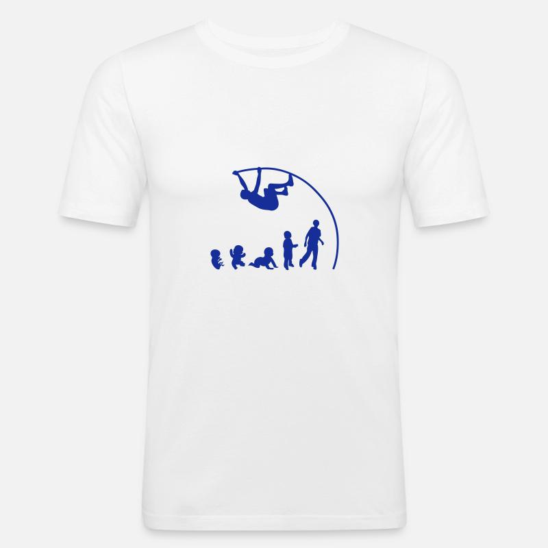 Evolution pole vault perch - Men's Slim Fit T-Shirt - white