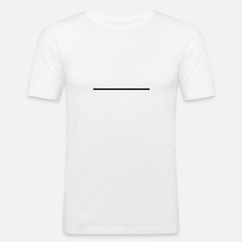 Line normal - Men's Slim Fit T-Shirt - white