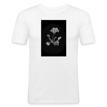 Piège à mouches de Vénus - T-shirt près du corps Homme - blanc - Devant - Nik (191cm)