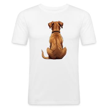 Rhodesian Ridgeback - Men's Slim Fit T-Shirt - white - Front - Nik (191cm)