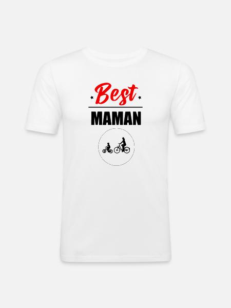 Best maman - T-shirt près du corps Homme - blanc