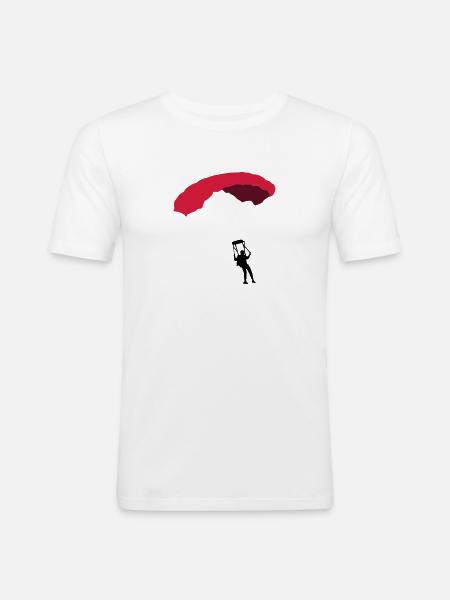 fallschirm_3c - Men's Slim Fit T-Shirt - white