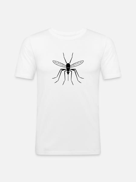 Mücke - Männer Slim Fit T-Shirt - Weiß