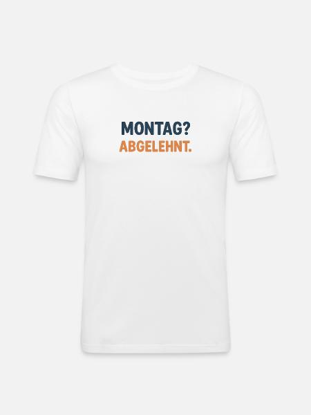 Monday Rejected Graphic T-Shirt - Men's Slim Fit T-Shirt - white