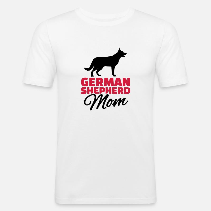 Schäferhund - Männer Slim Fit T-Shirt - Weiß